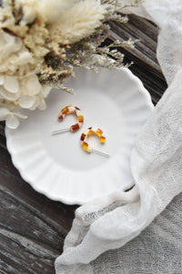 Huggie Hoops Collection | Small Tiny Minimalist Resin Hoops