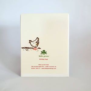 Birthday Hug Chicken Greeting Card