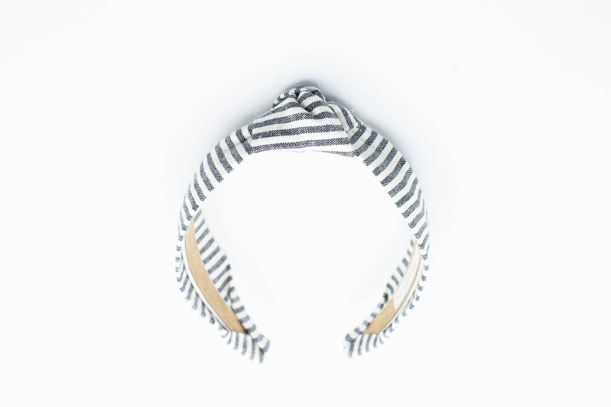 Striped Knot Headband for Spring Summer | Indigo Blue White