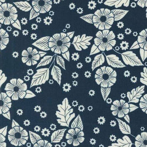 Top Knot Headband Floral Scatter - Navy