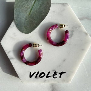 Ultra Mini Hoop Earrings | Small Acetate Hoops