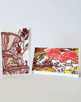 Fall Oyster Mushroom Mini Note Card, Stocking Stuffer Idea