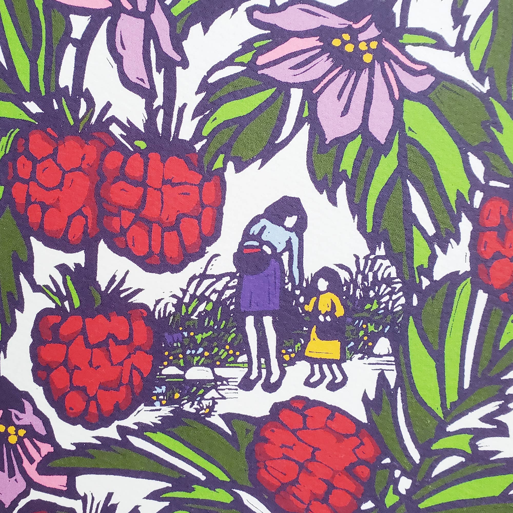 Walk with Mama Raspberry Mother's Day or Baby Greeting Card