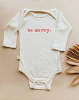 Be Merry Organic Cotton Baby Bodysuit Long Sleeve
