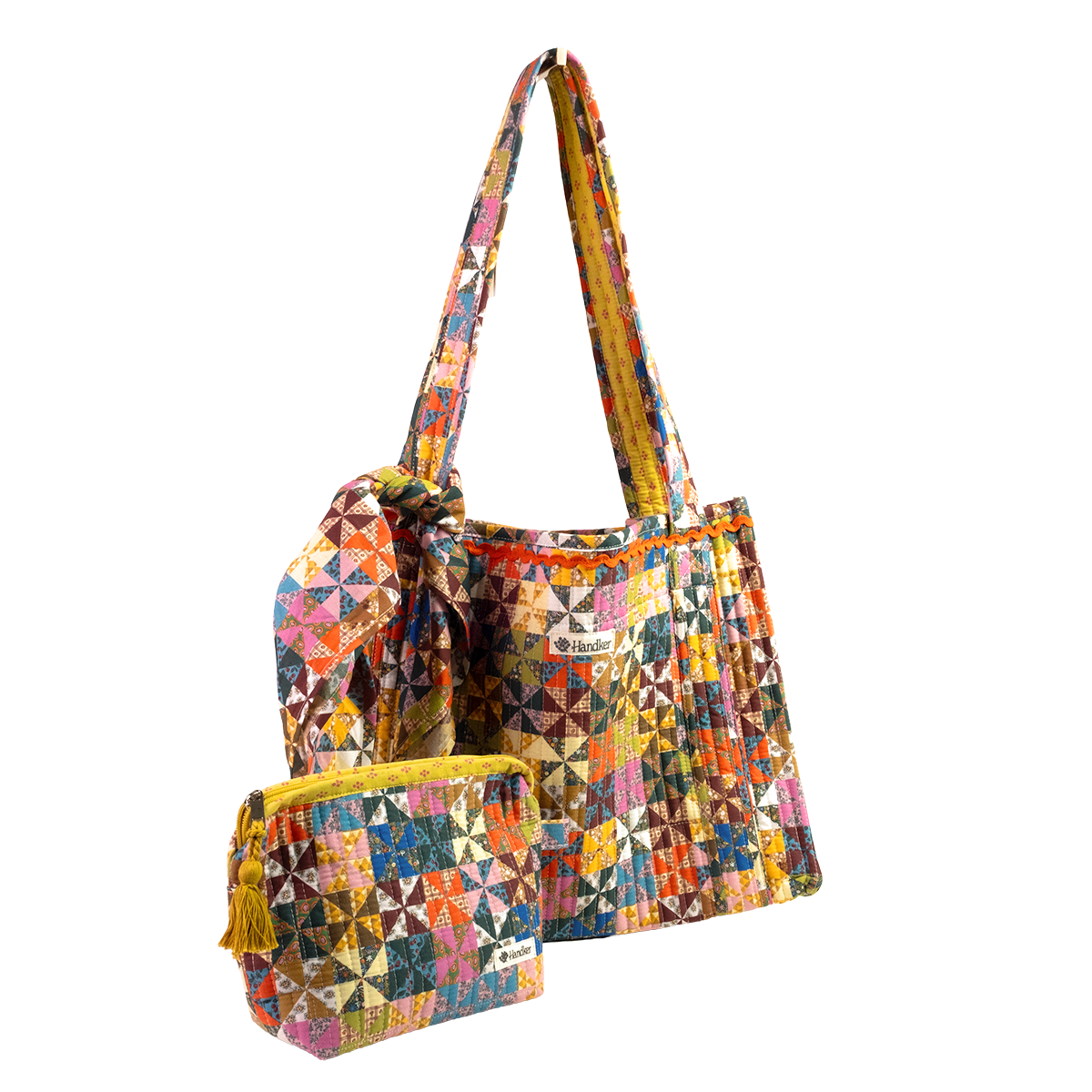 Calico Quilted Tote
