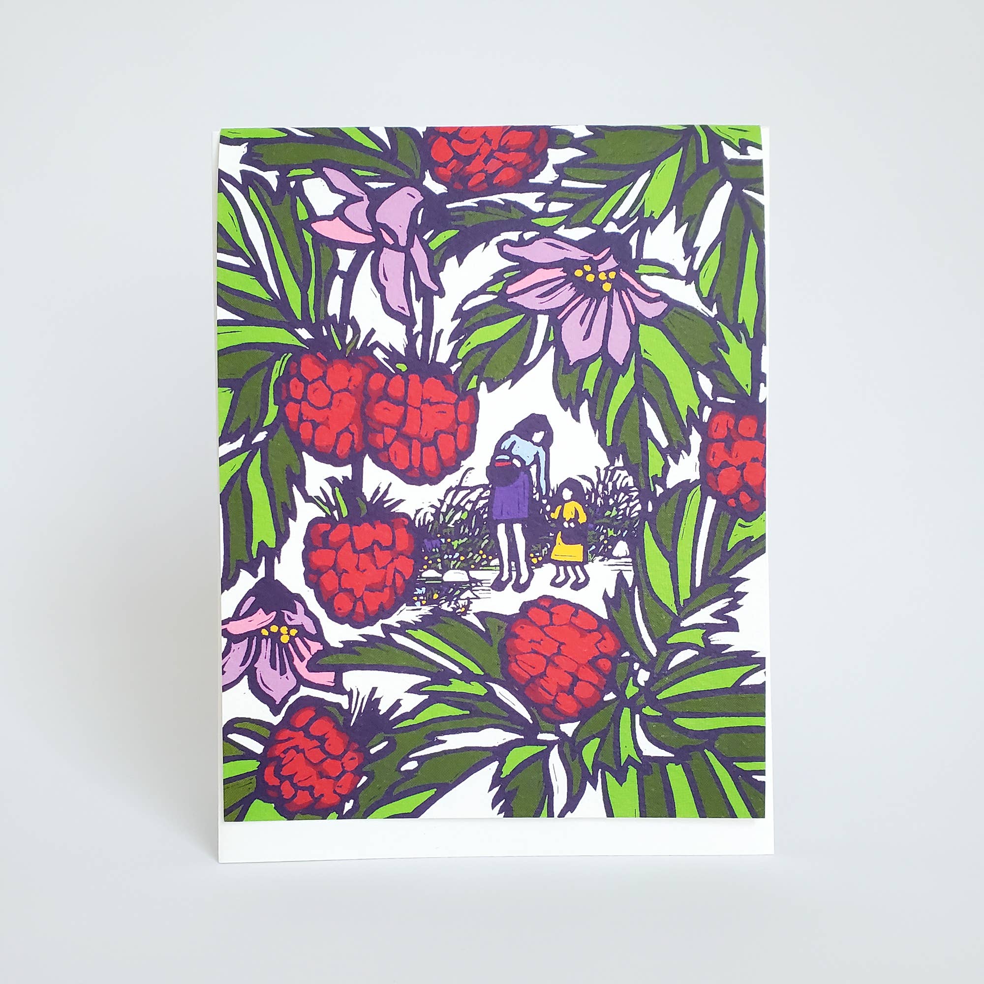 Walk with Mama Raspberry Mother's Day or Baby Greeting Card
