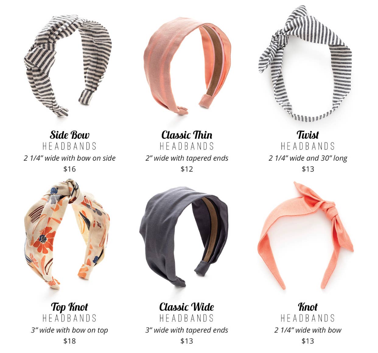 Top Knot Headband Summer Stripe Canvas