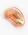 California Poppy Wildflower Hair Claw in Clear Acetate