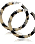 Round Hoop Earrings in Bio Blonde Tortoise