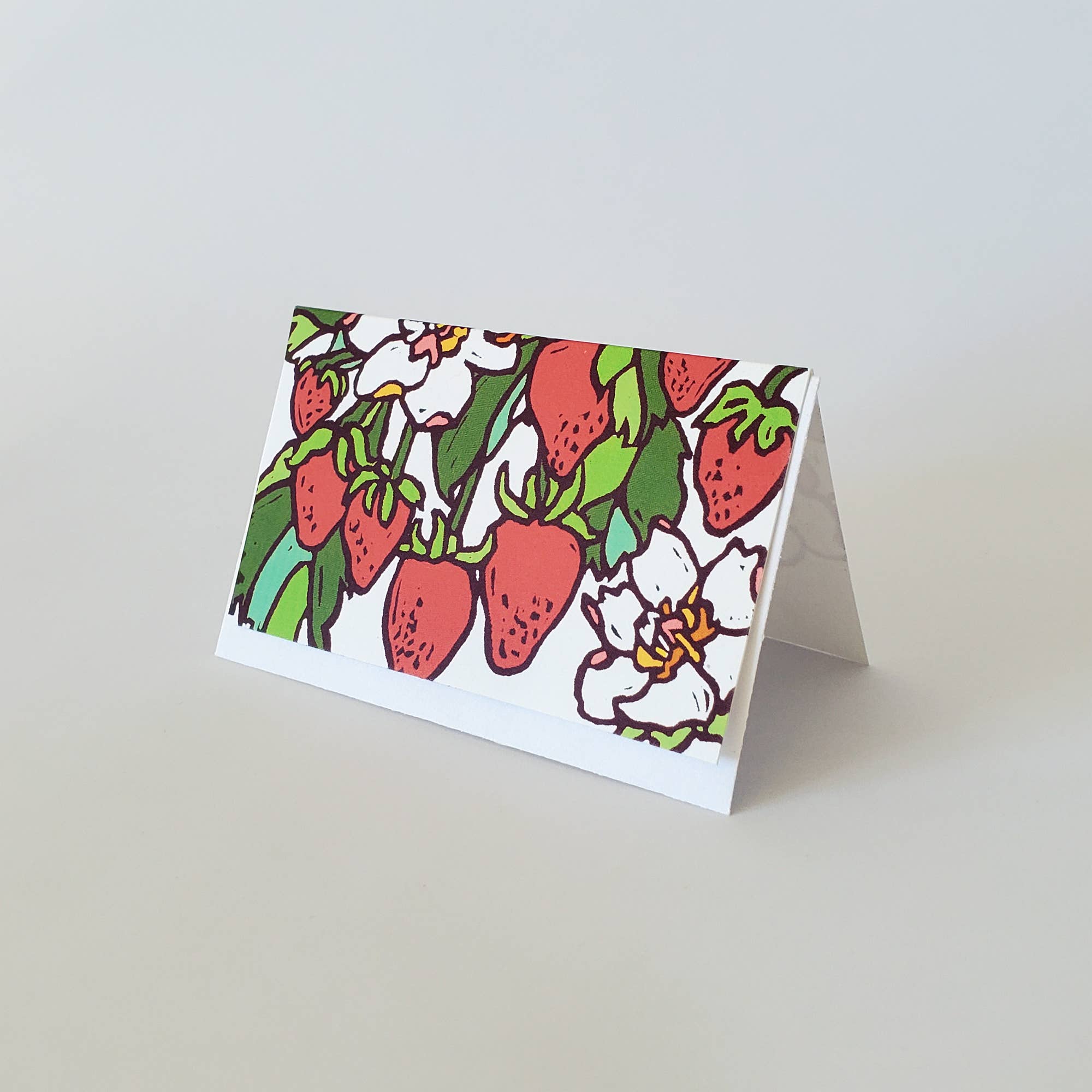 Strawberry Mini Note Card, Florist Gift Tag