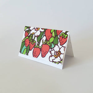 Strawberry Mini Note Card, Florist Gift Tag