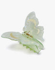 Light Green Acetate Lunar Moth Hair Claw with Crescent Moons