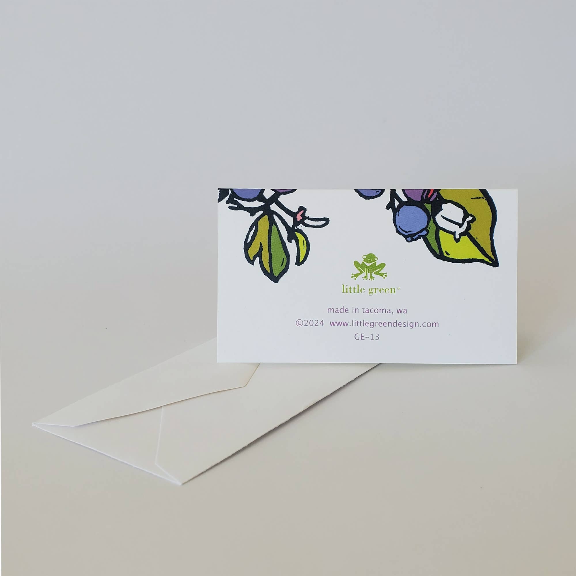 Blueberry Mini Note Card or Florist Gift Tag