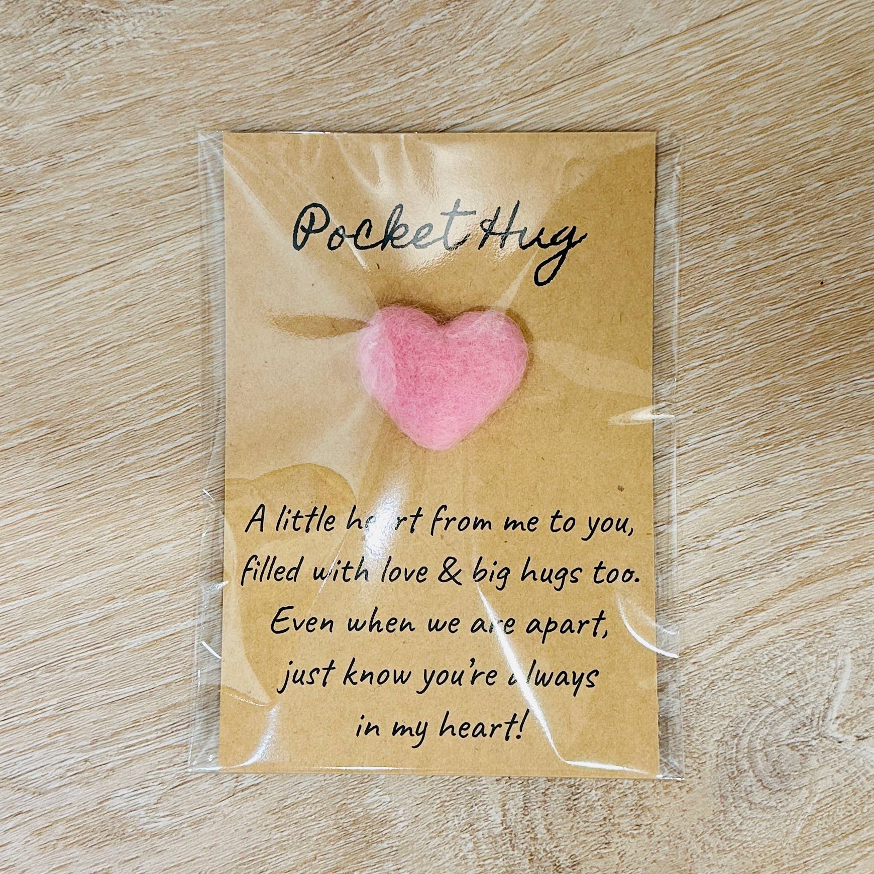 Pocket Hug with Felted Heart Gift