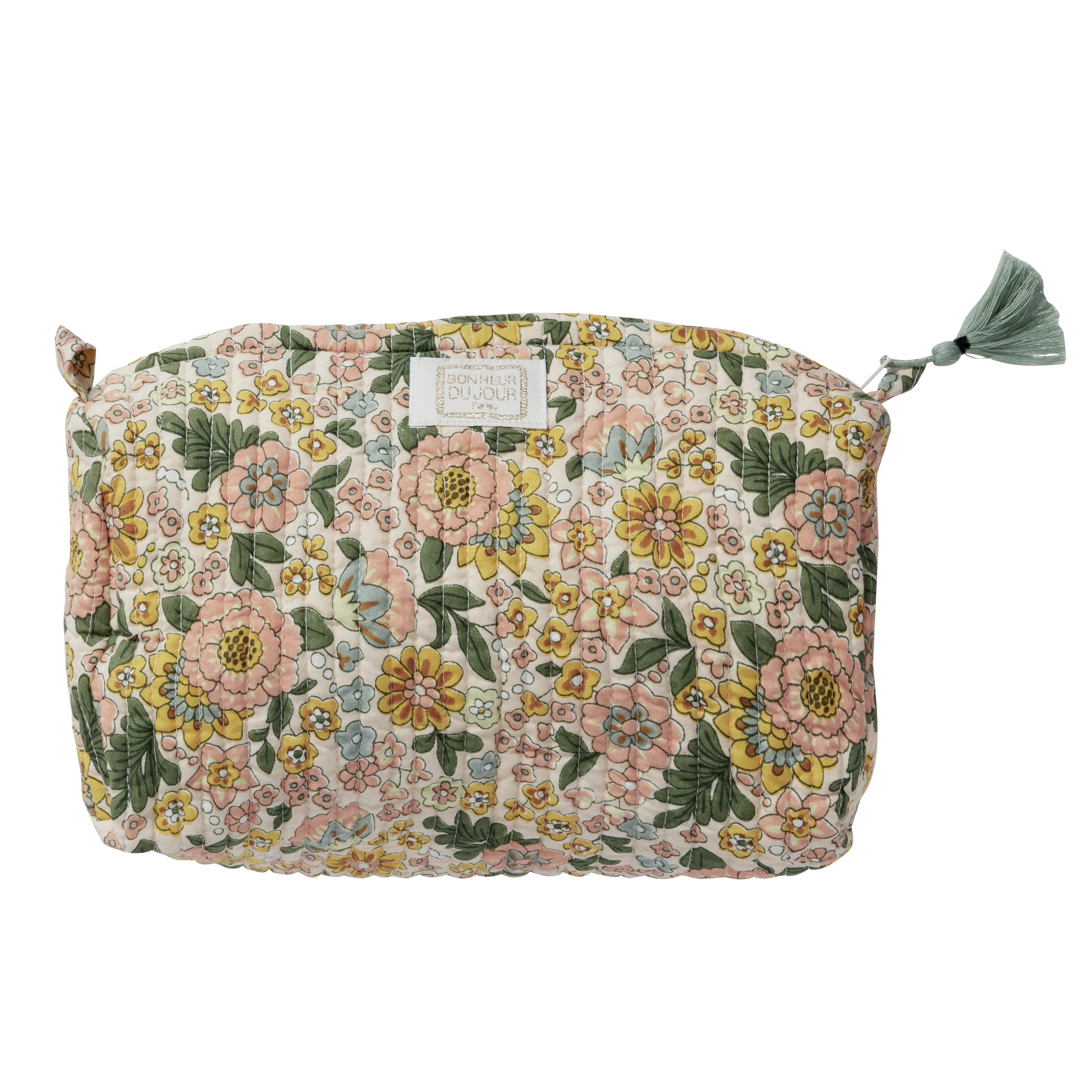 Toiletry Bag Quilted with Flowers Indi Amaia Rose