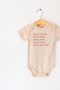 Pretty Brave baby onesie, baby clothes, girls onesie, gift