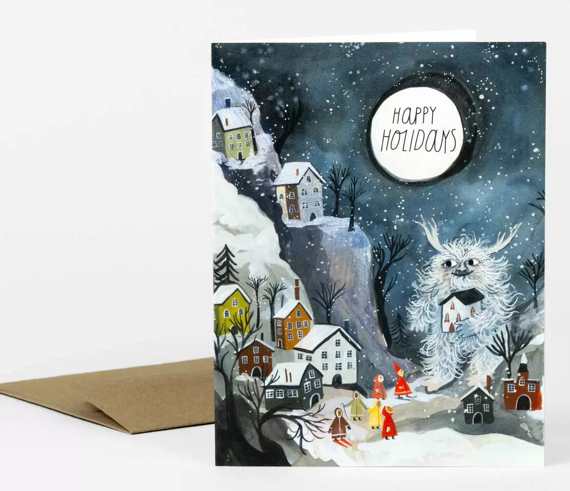 Fuzzy Holidays Greeting Card - Esme Shapiro