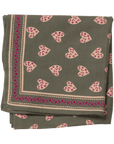 SCARF WITH HEART PRINT " Coeur Sauvage" CYPRES