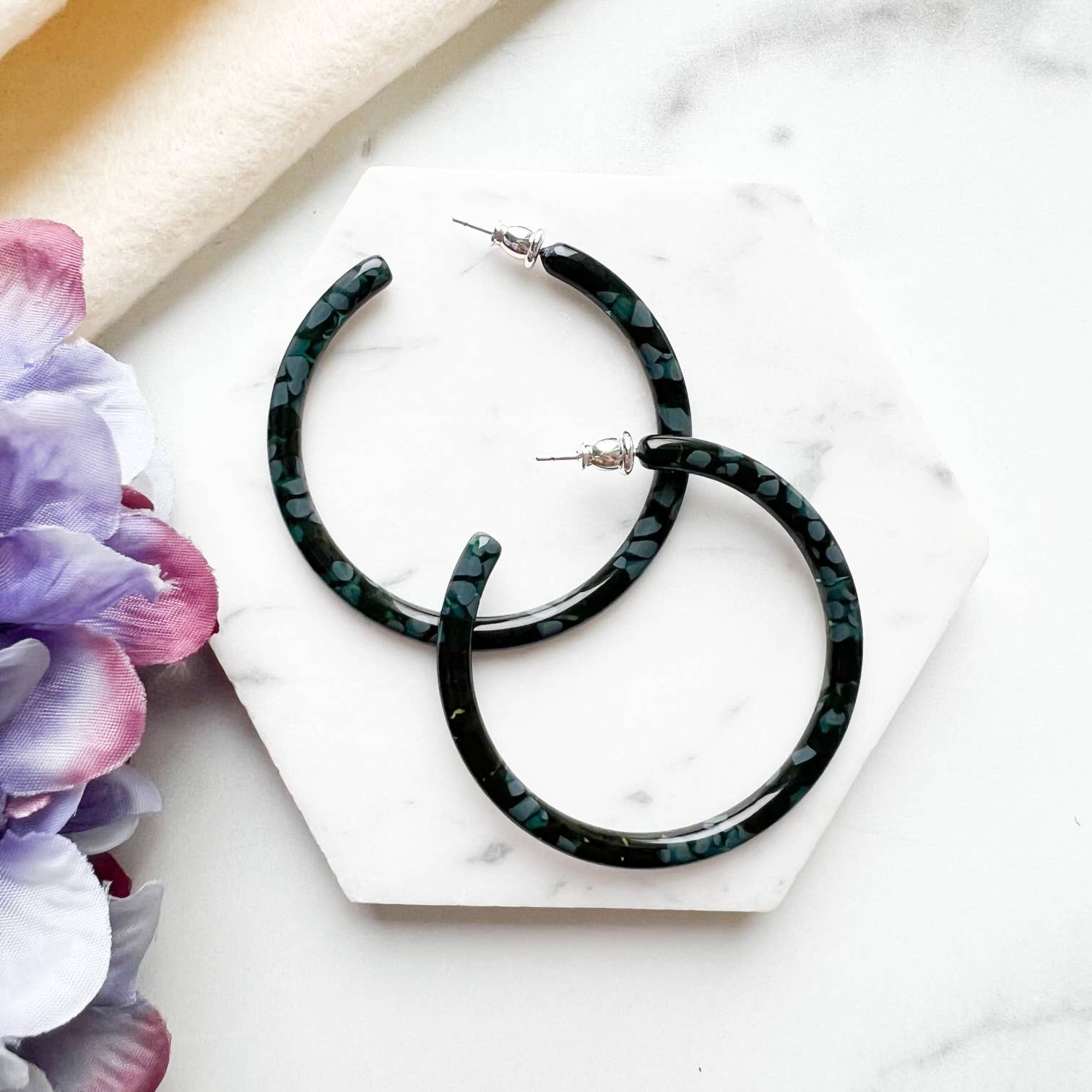 50mm Thin Hoop Earrings.