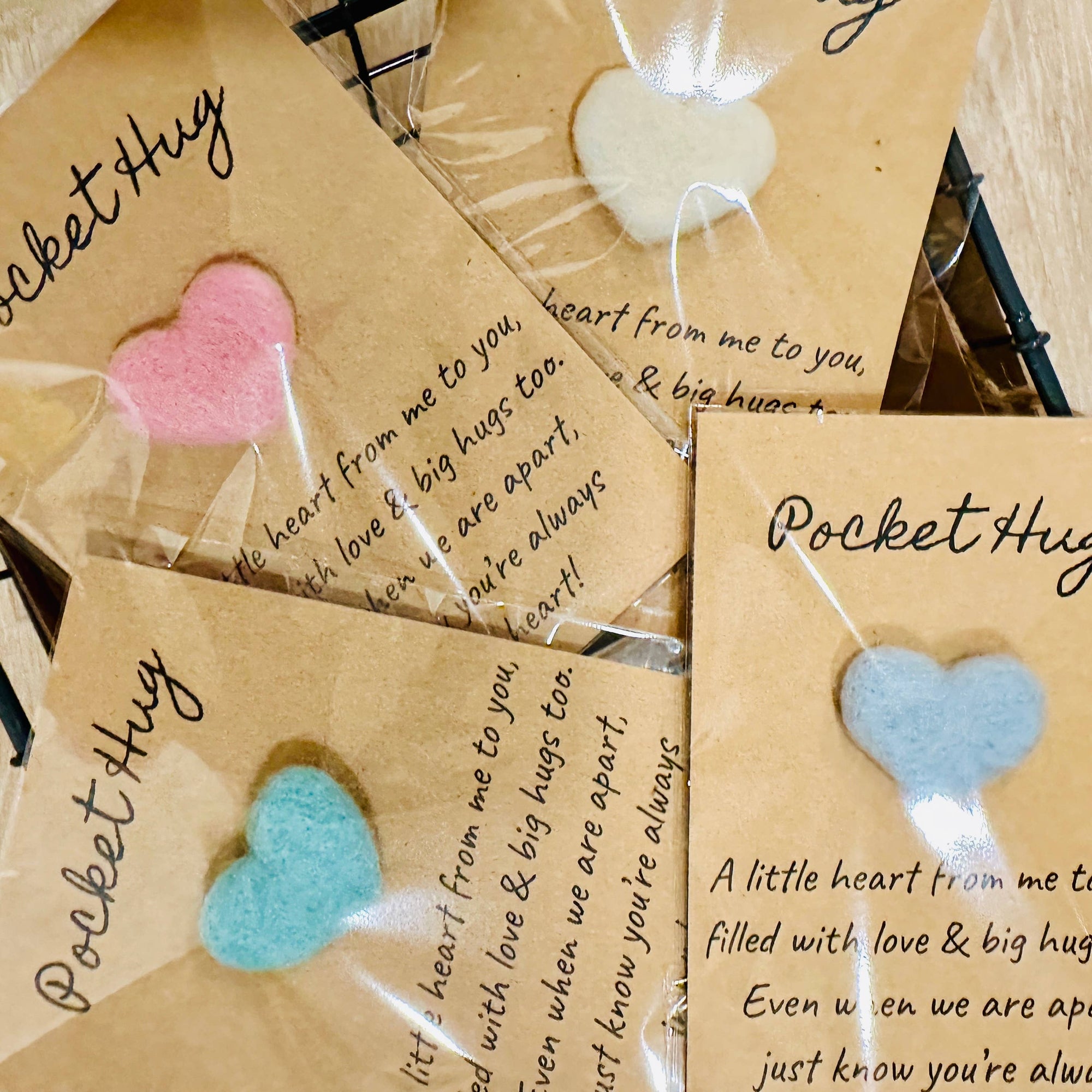 Pocket Hug with Felted Heart Gift