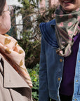Scarf With Heart Print " Coeur Sauvage" Pink