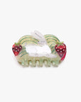 Strawberry Fields White Rabbit Cute Acetate Hair Claw Clip