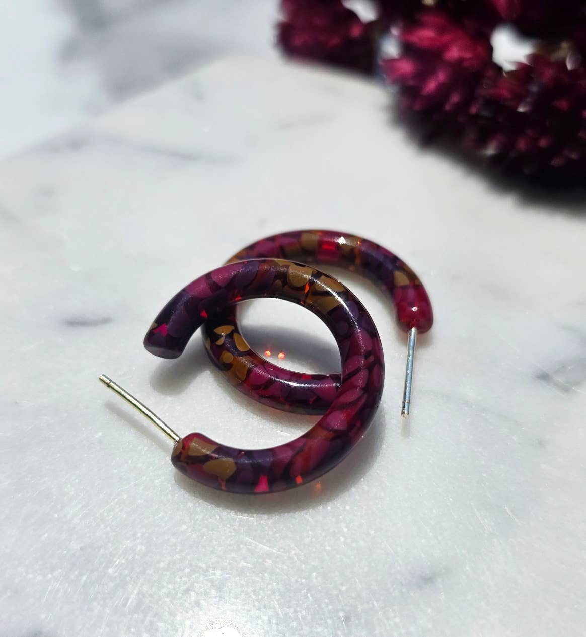 Ultra Mini Hoop Earrings | Small Acetate Hoops
