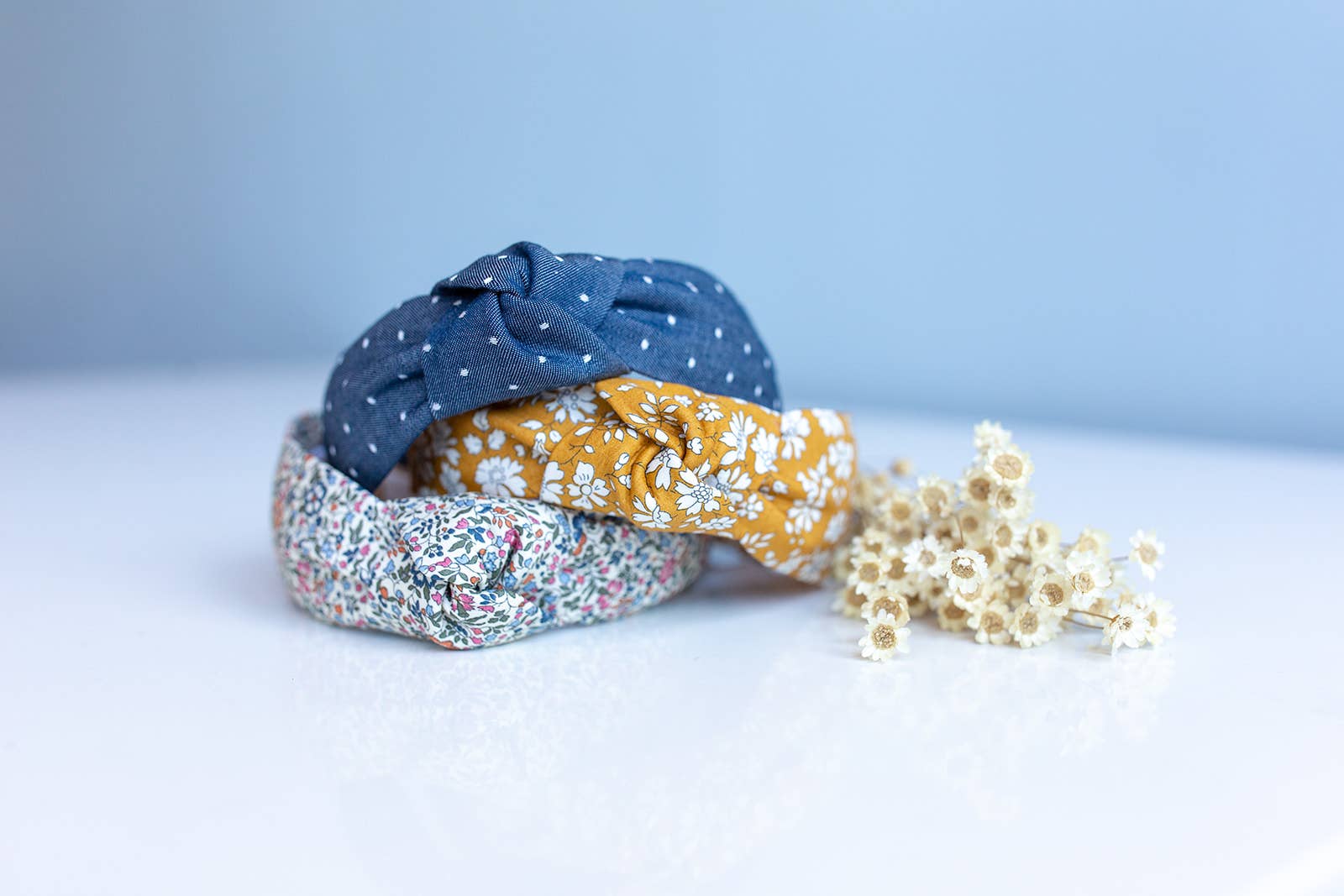 Floral Knotted Headband | Liberty of London Fabric | Mustard