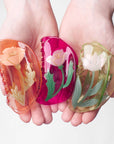 California Poppy Wildflower Hair Claw in Clear Acetate