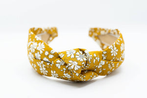 Floral Knotted Headband | Liberty of London Fabric | Mustard