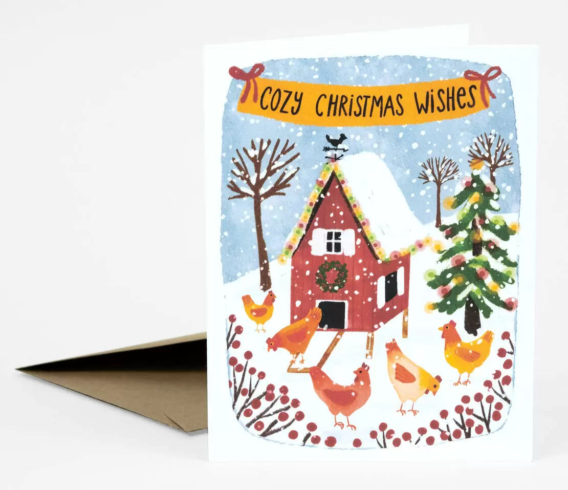 Cozy Christmas Wishes Greeting Card