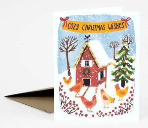 Cozy Christmas Wishes Greeting Card