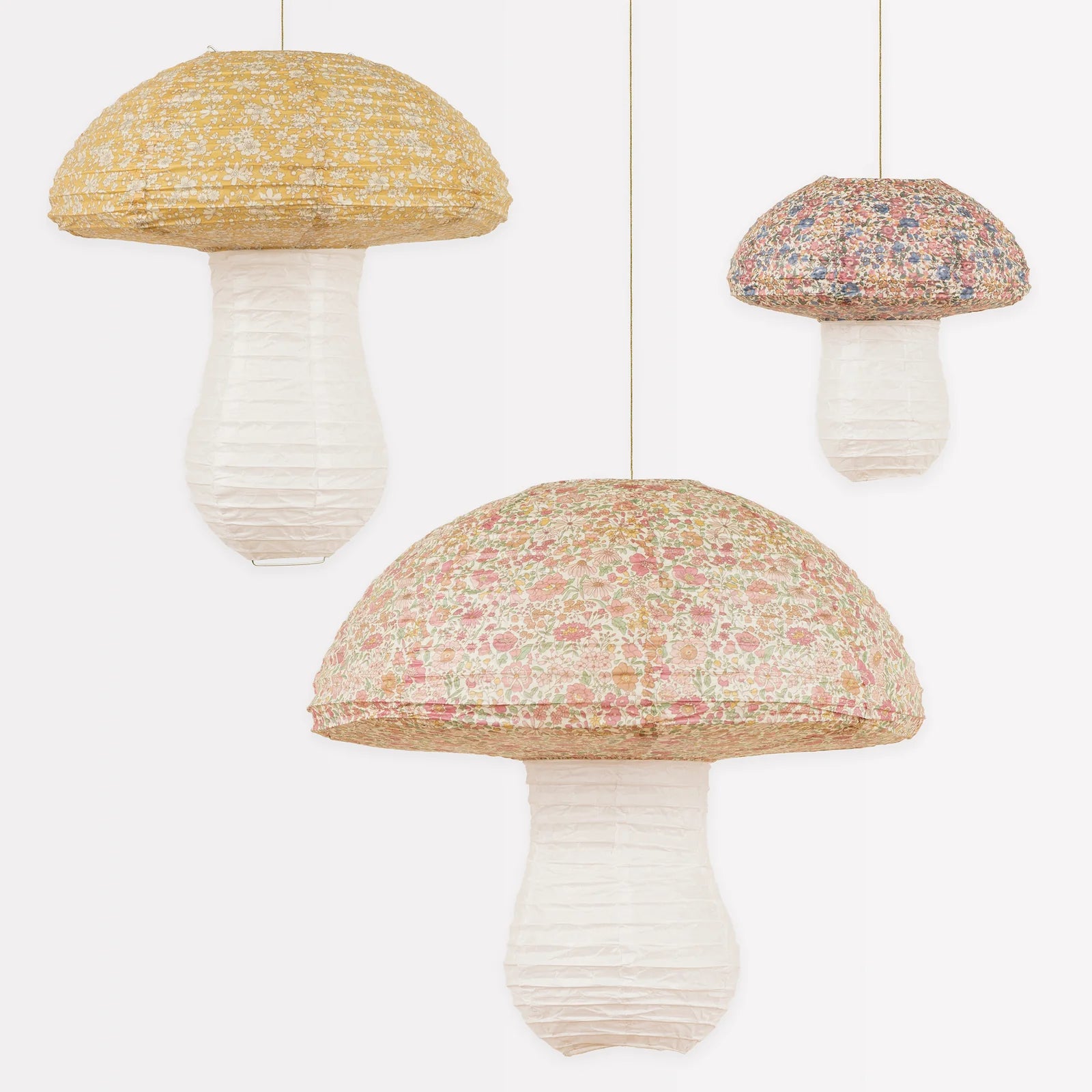 Liberty of London Printed Mushroom Lanterns - Set of 3