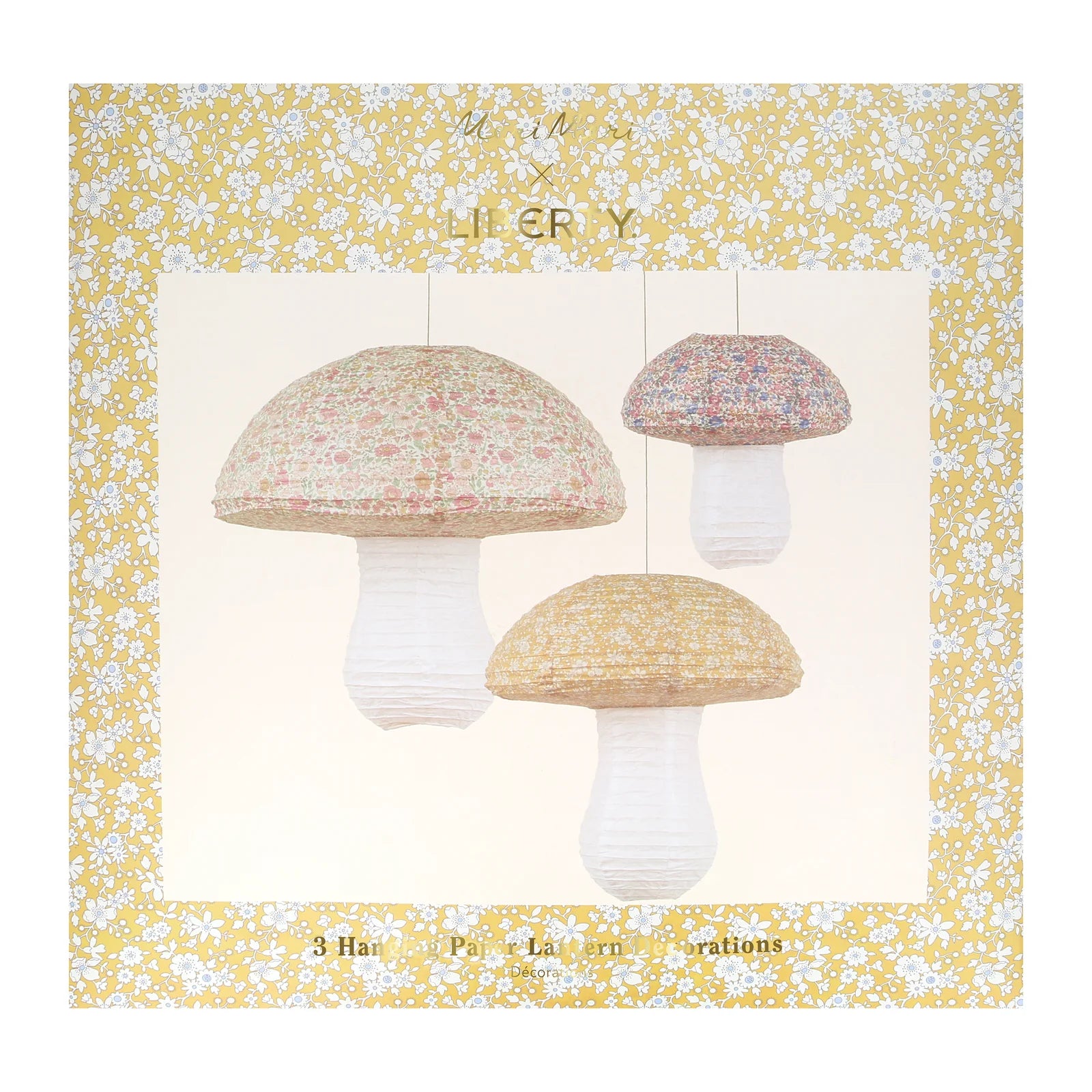 Liberty of London Printed Mushroom Lanterns - Set of 3