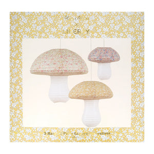 Liberty of London Printed Mushroom Lanterns - Set of 3