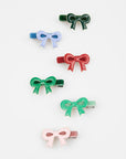 Enamel Bow Hair Clips