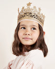 Gold Glitter Princess Crown