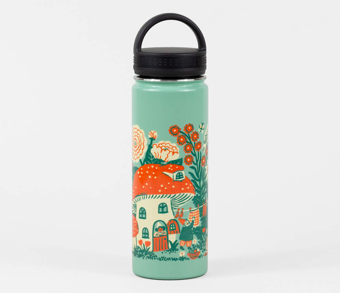 Blossom Village Insulated Water Bottle - Phoebe Wahl