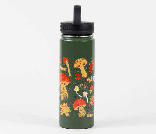 Forest Fungi Insulated Water Bottle - Phoebe Wahl