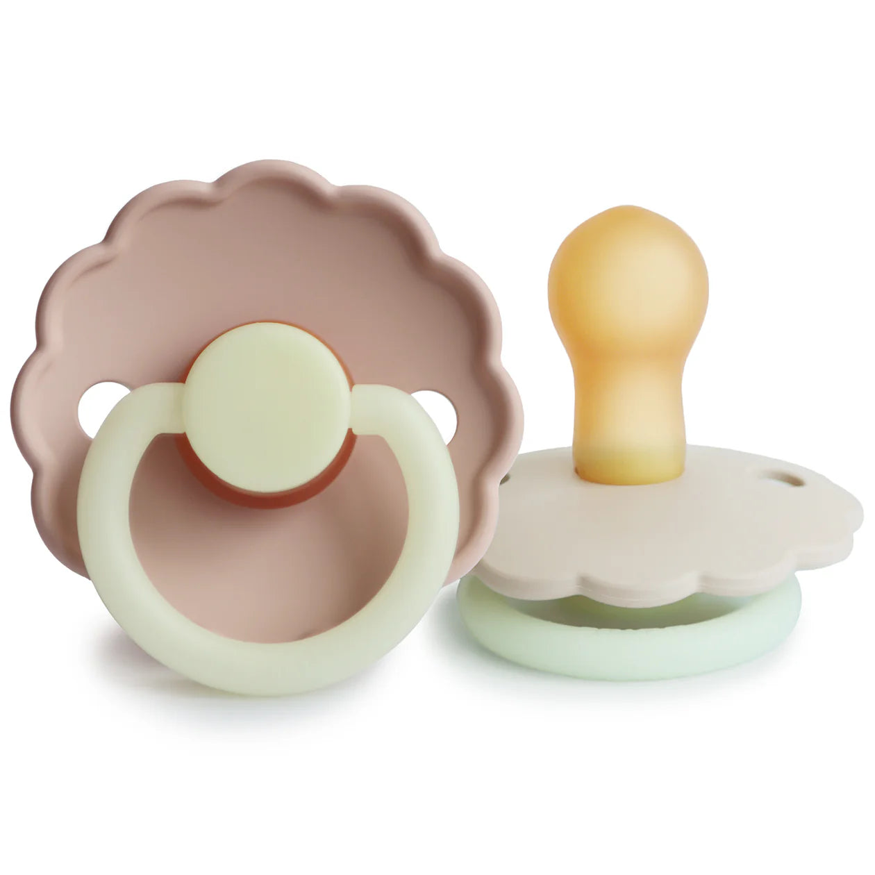 FRIGG Daisy Night Natural Rubber Pacifier 2-pack