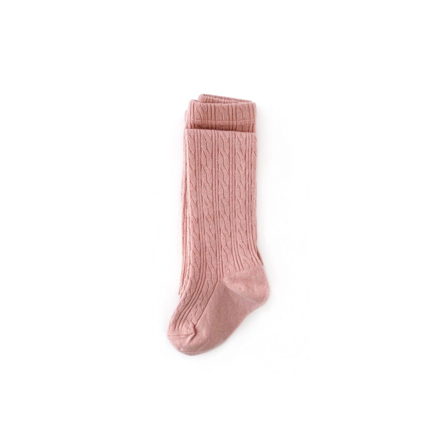 Cable Knit Tights  - Blush