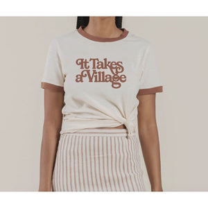 It Takes A Village - Womens Ringer Tee