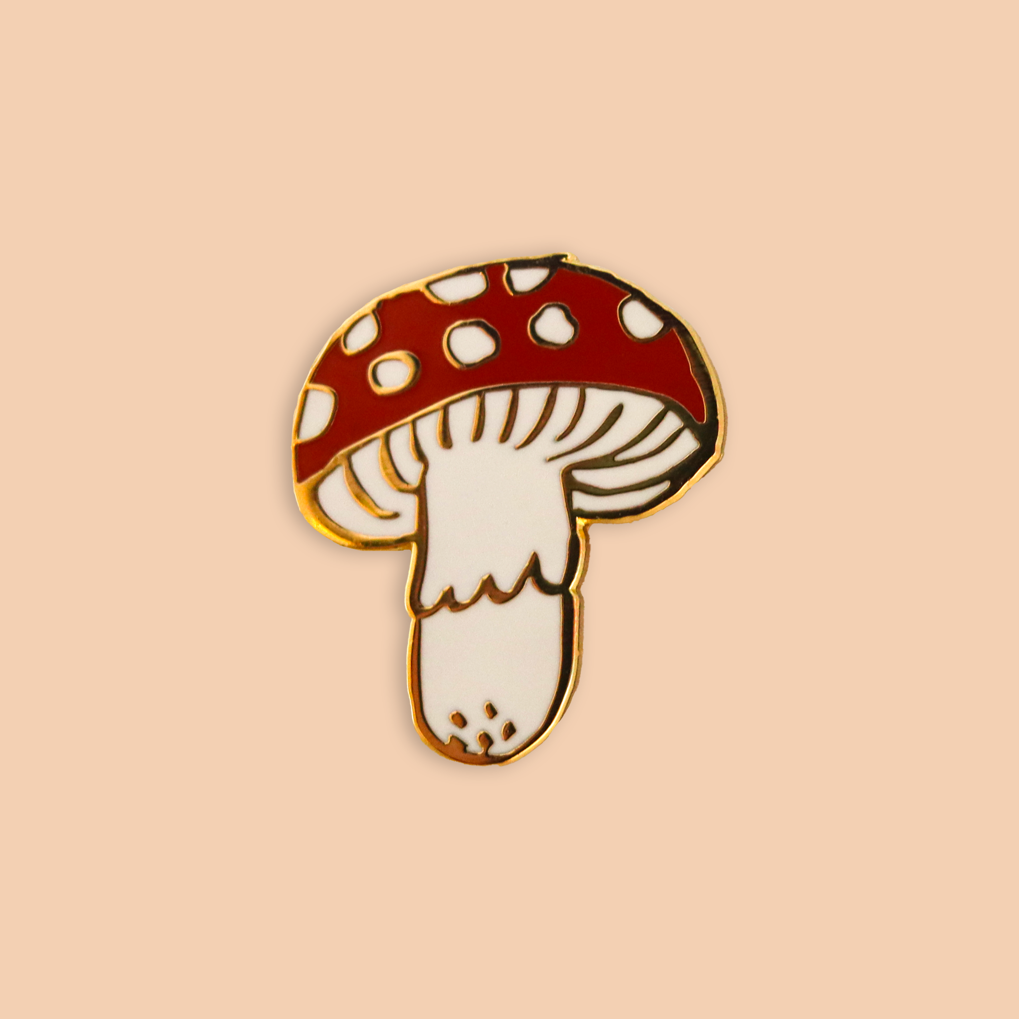 Amanita Toadstool Mushroom Enamel Pin