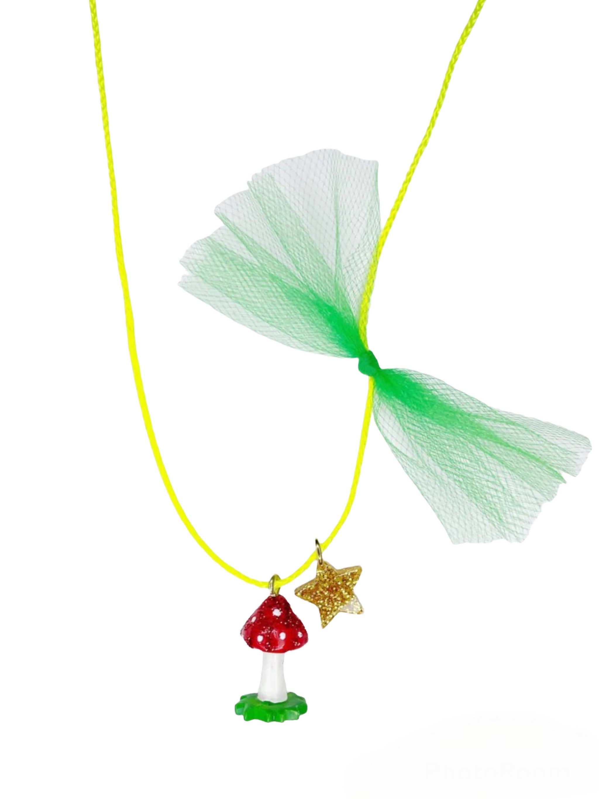 "Glitter Mushroom" Necklace