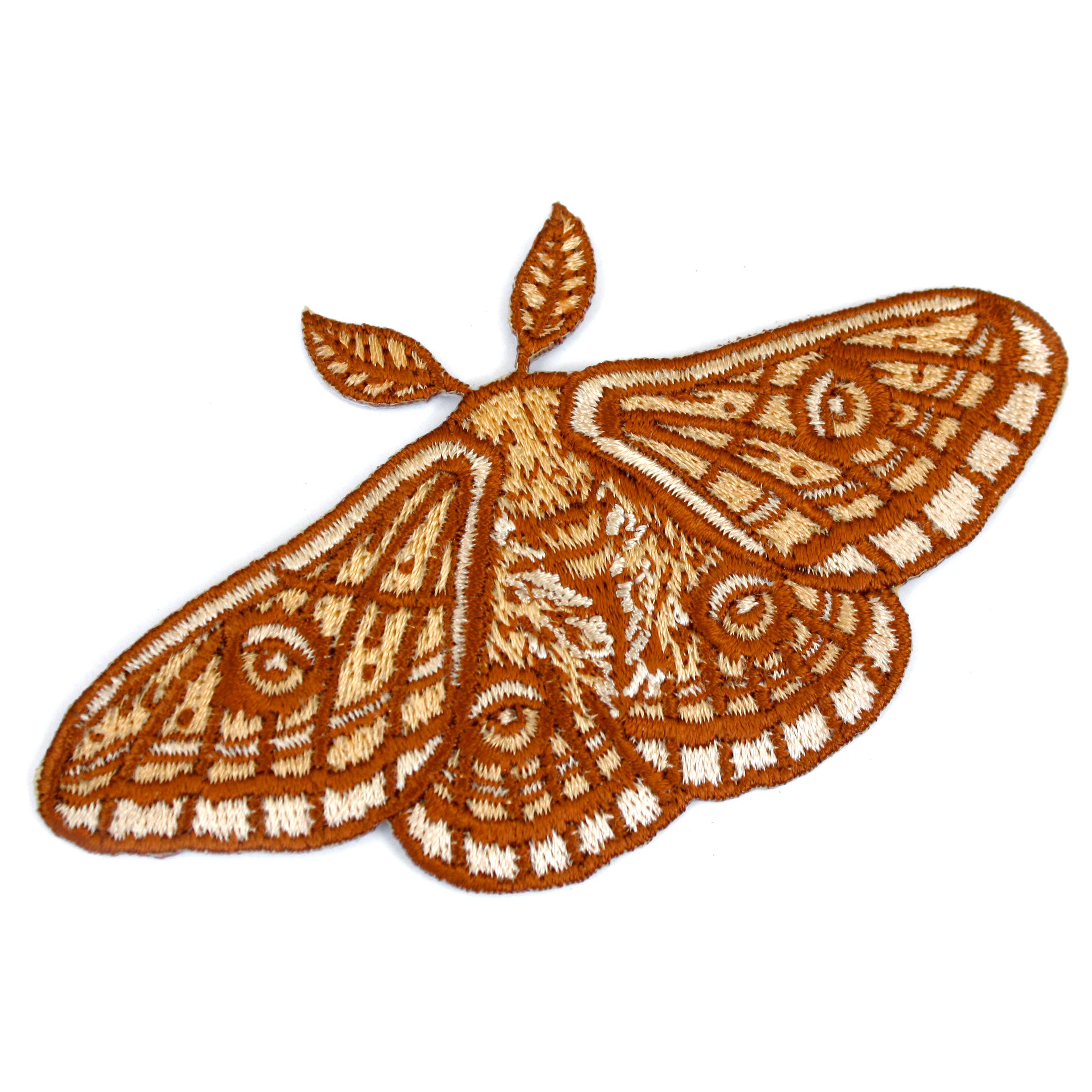 Emperor Moth Embroidered Iron-on Patch