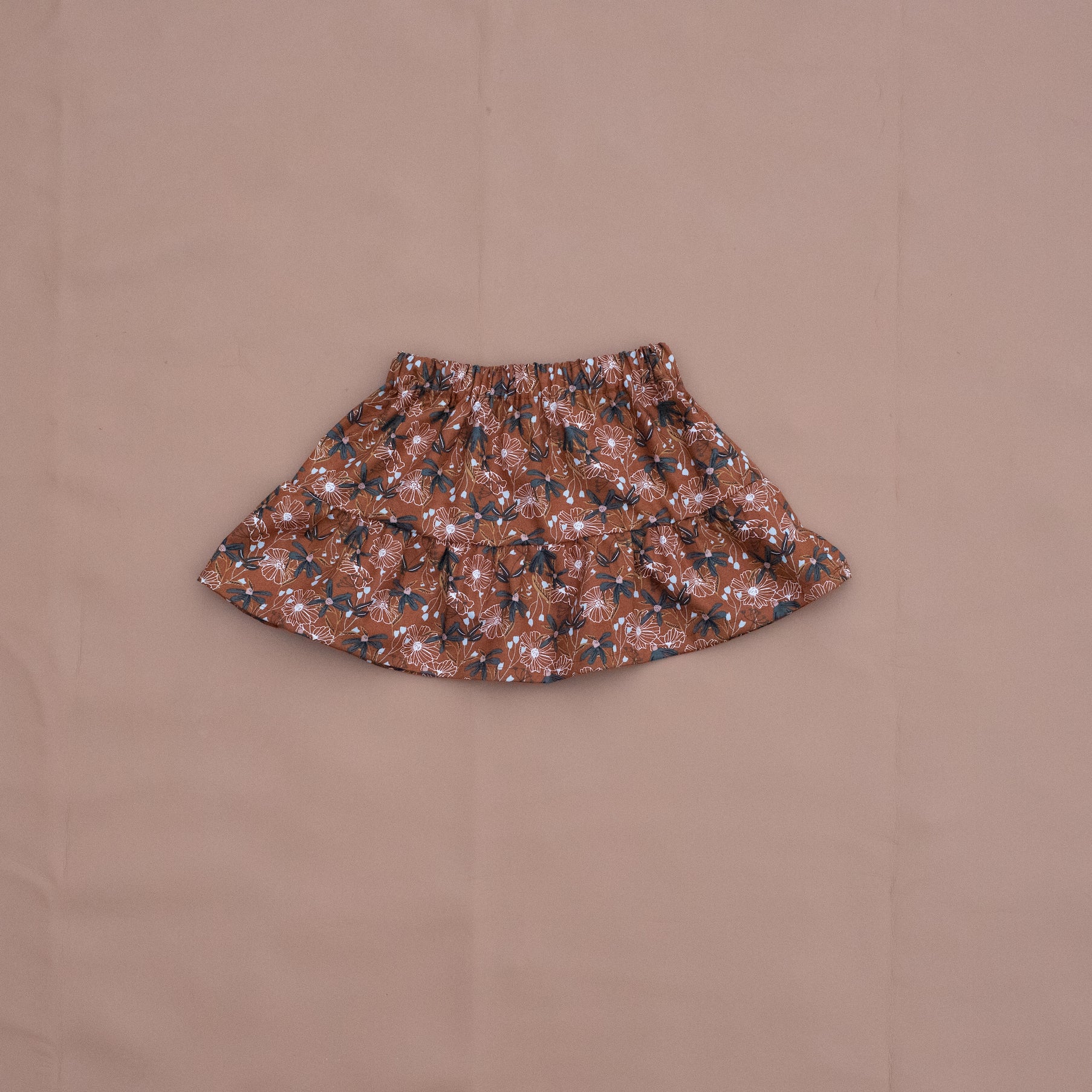 Lennon Skirt - Printed Cotton Skirt with Frill