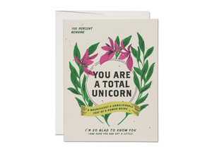 Total Unicorn friendship greeting card