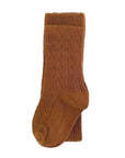 Cable Knit Tights  - Sugared Almond