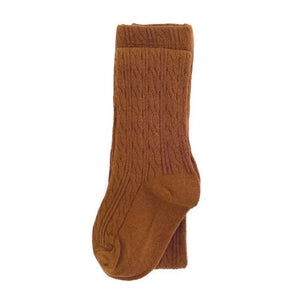 Cable Knit Tights  - Sugared Almond