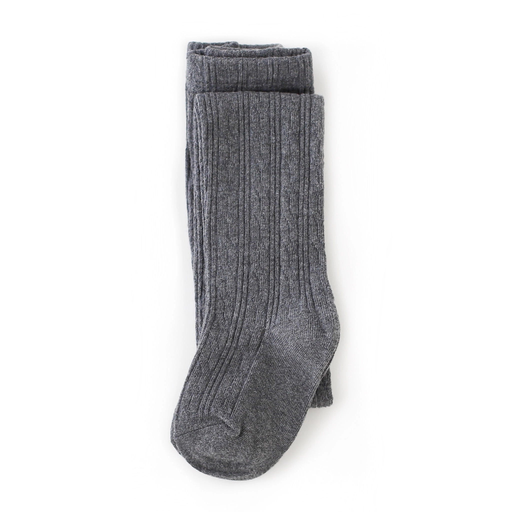 Cable Knit Tights  - Charcoal